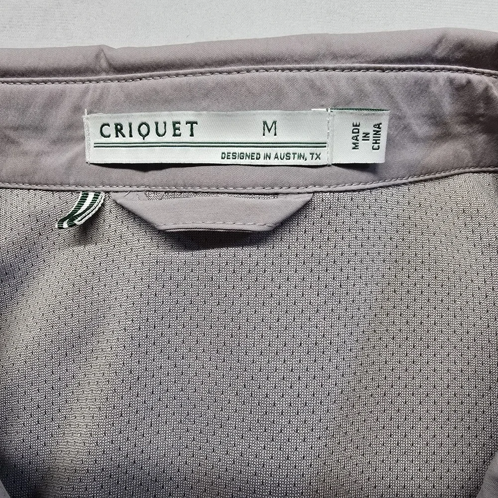 Criquet‎ grey performance windbreaker jacket Men Size Medium Golf